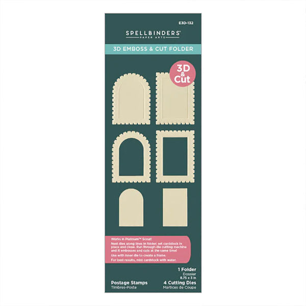Spellbinders Embossing Folders Postage Stamps