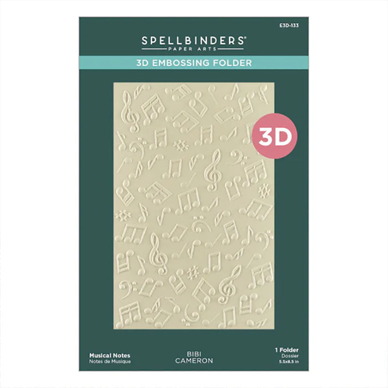 Spellbinders Embossing Folder Musical Notes
