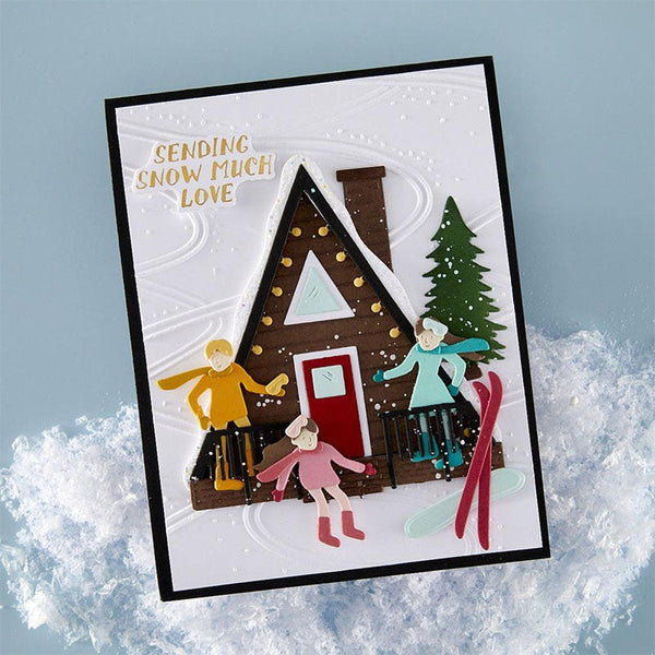 Spellbinders Embossing Folder Ski-Son's Greetings