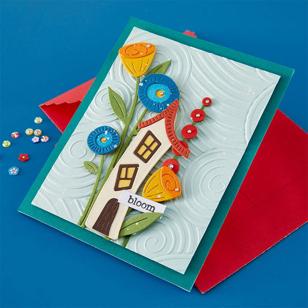 Spellbinders Embossing Folder Whimsical Skies