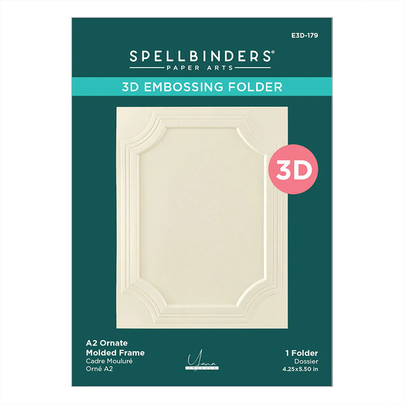 Spellbinders Embossing Folder A2 Ornate Molded Frame