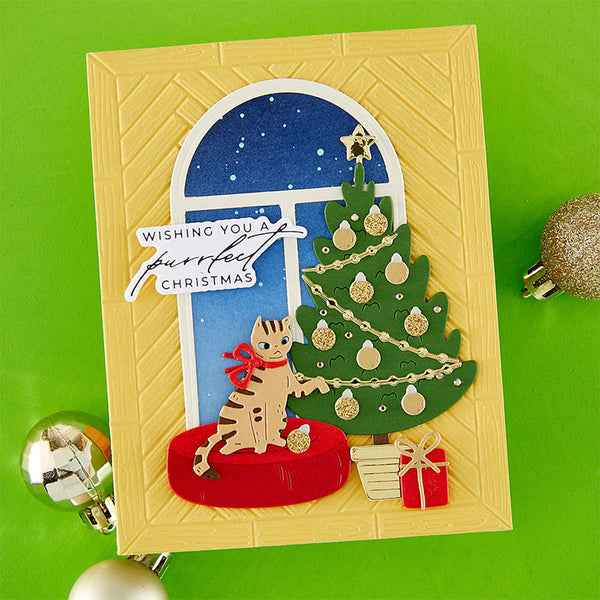 Spellbinders Embossing Folder A2 Herringbone Decor