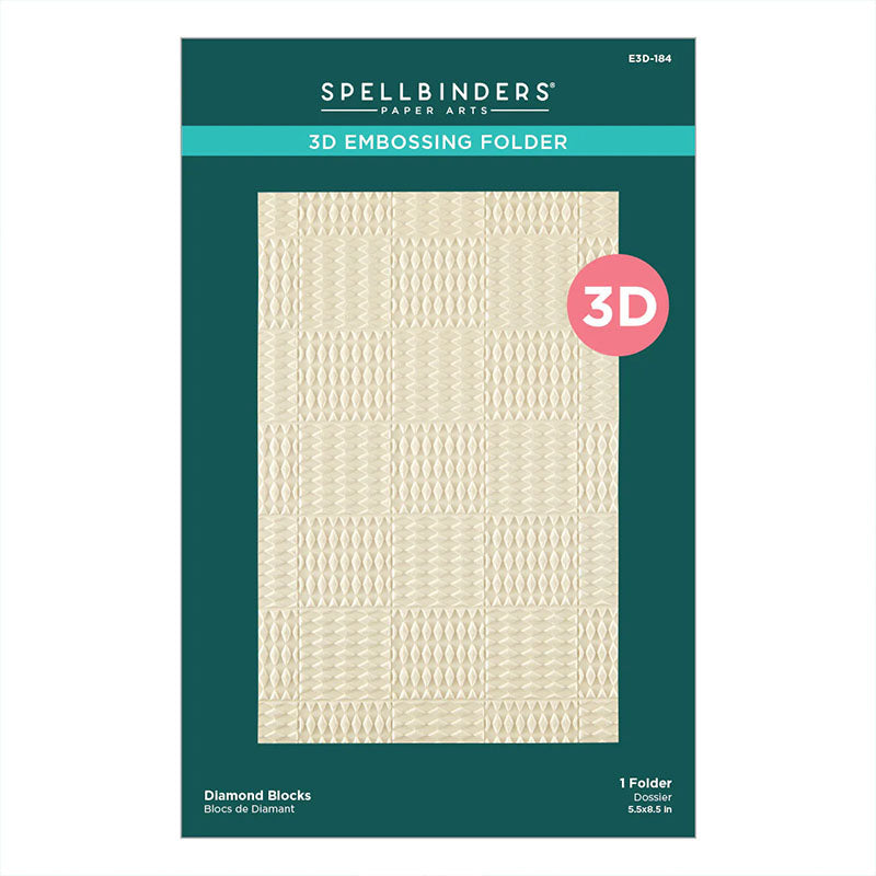 Spellbinders Embossing Folder Diamond Blocks