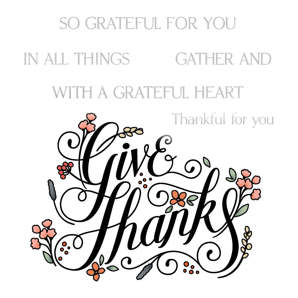 Honey Bee Clear Stamps Give Thanks