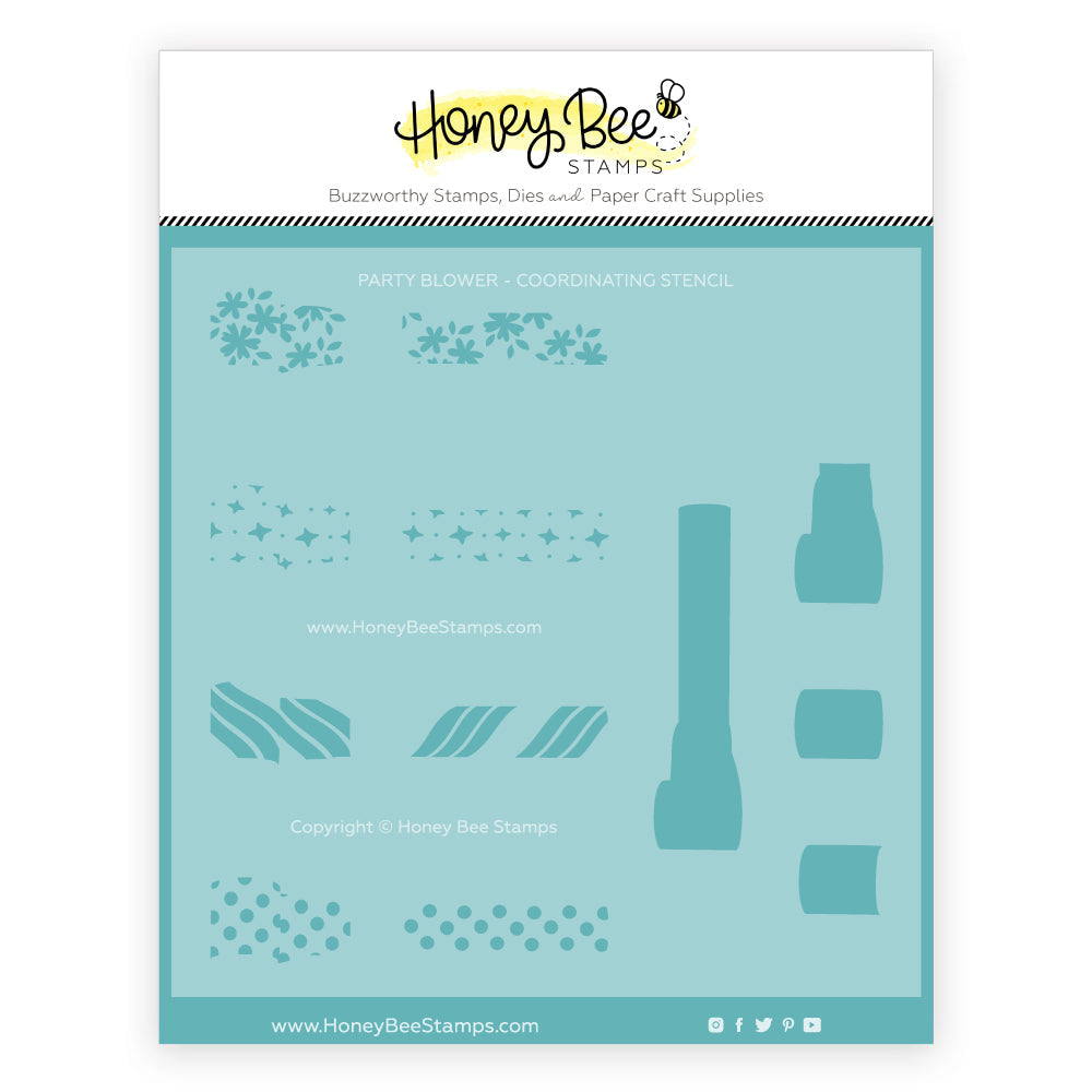 Honey Bee Stencil Party Blower