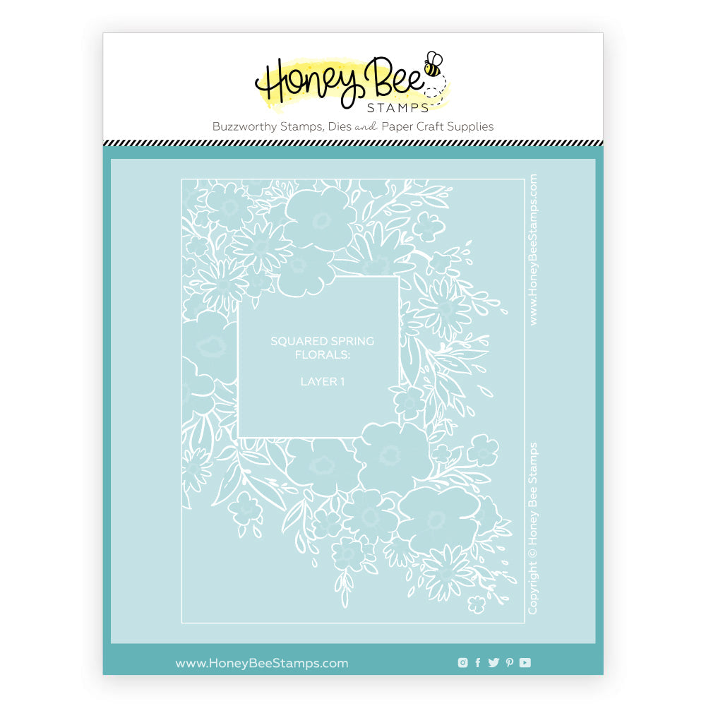 Honey Bee Stencil Squared Spring Florals