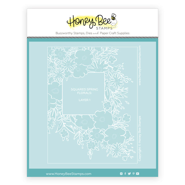 Honey Bee Stencil Squared Spring Florals