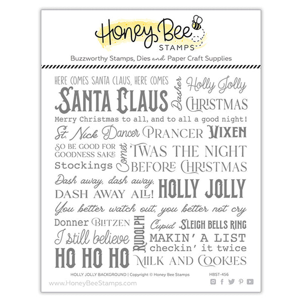 Honey Bee Clear Stamps Holly Jolly Background