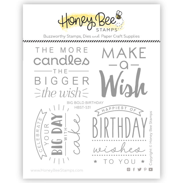 Honey Bee Clear Stamps Big Bold Birthday