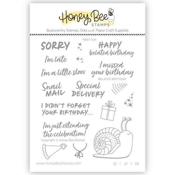 Honey Bee Clear Stamps Belated Birthday
