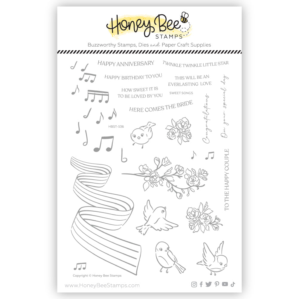 Honey Bee Clear Stamps Sweet Songs