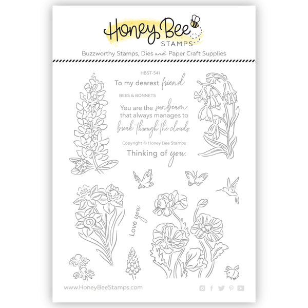 Honey Bee Clear Stamps Bees & Bonnets