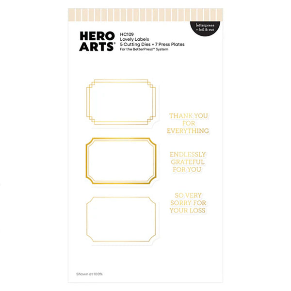 Hero Arts Press Plates Lovely Labels