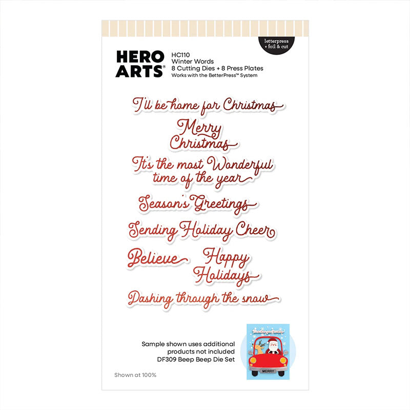Hero Arts Press Plates Winter Words