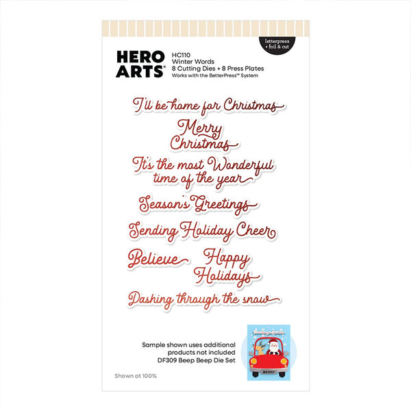 Hero Arts Press Plates Winter Words