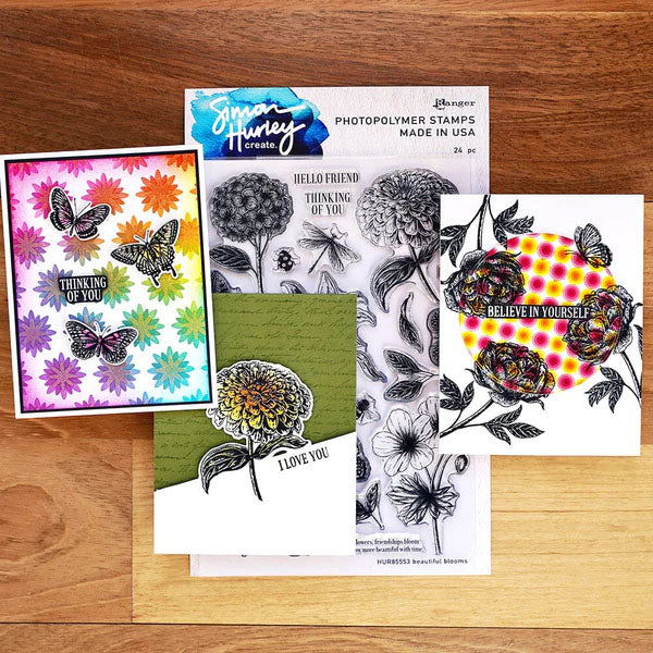 Simon Hurley Clear Stamps Beautiful Blooms