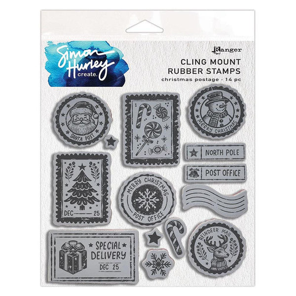 Simon Hurley Cling Stamp Christmas Postage
