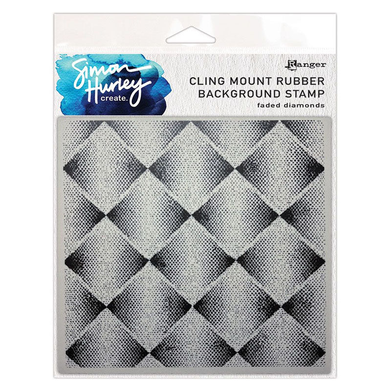 Simon Hurley Cling Stamp Faded Diamonds