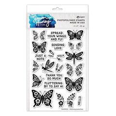 Simon Hurley Clear Stamps Blooming Butterflies
