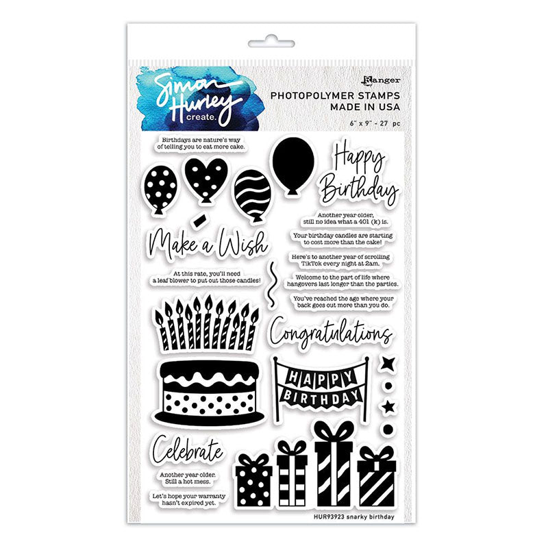 Simon Hurley Clear Stamps Snarky Birthday