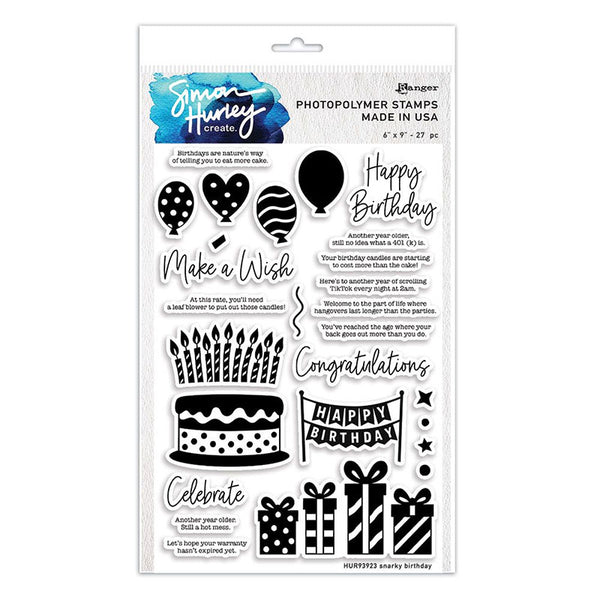 Simon Hurley Clear Stamps Snarky Birthday
