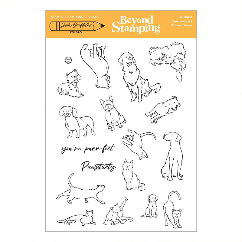 Spellbinders Clear Stamps Pawsitivity #1