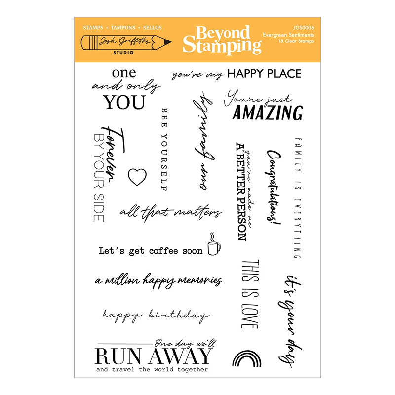 Spellbinders Clear Stamps Evergreen Sentiments