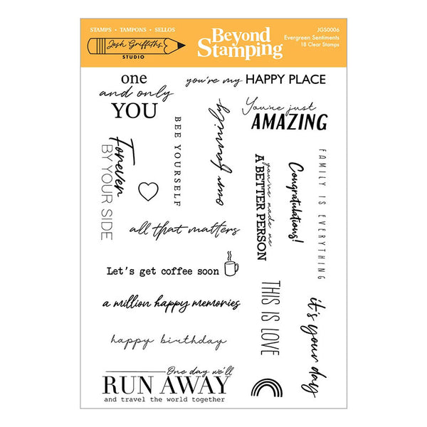Spellbinders Clear Stamps Evergreen Sentiments