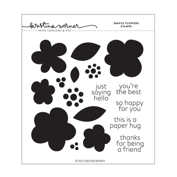 Concord & 9th Clear Stamps Simple Flowers