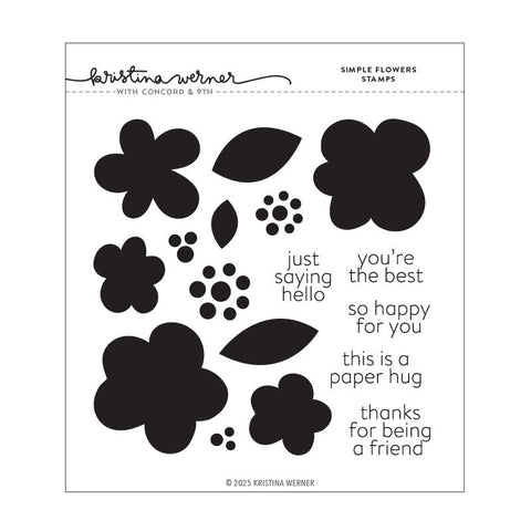 Concord & 9th Clear Stamps Simple Flowers