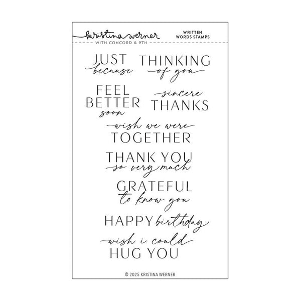 Concord & 9th Clear Stamps Written Words