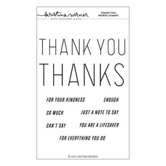 Concord & 9th Clear Stamps Thank You Words