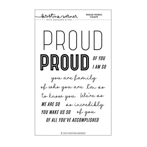 Concord & 9th Clear Stamps Proud Words
