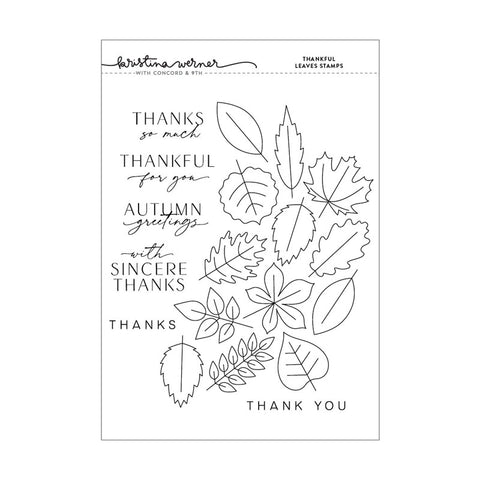 Concord & 9th Clear Stamps Thankful Leaves
