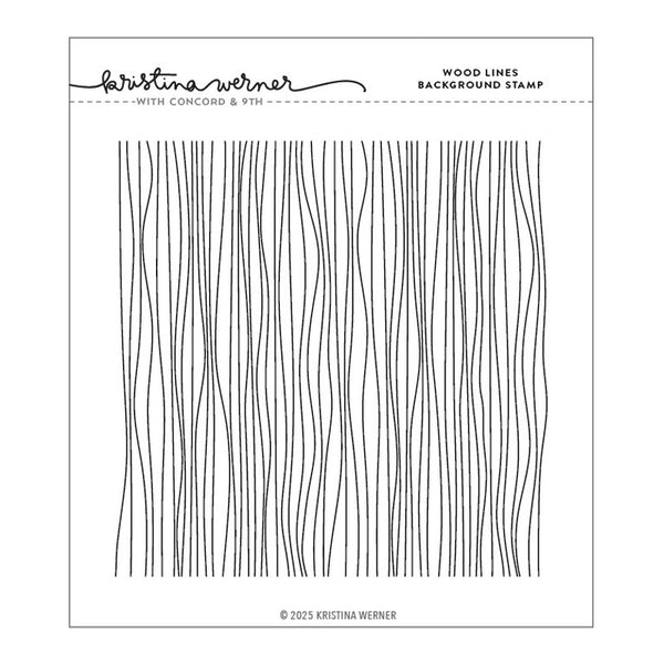 Concord & 9th Cling Stamp Wood Lines Background