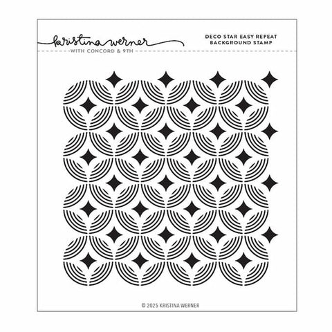 Concord & 9th Cling Stamp Deco Star Easy Repeat