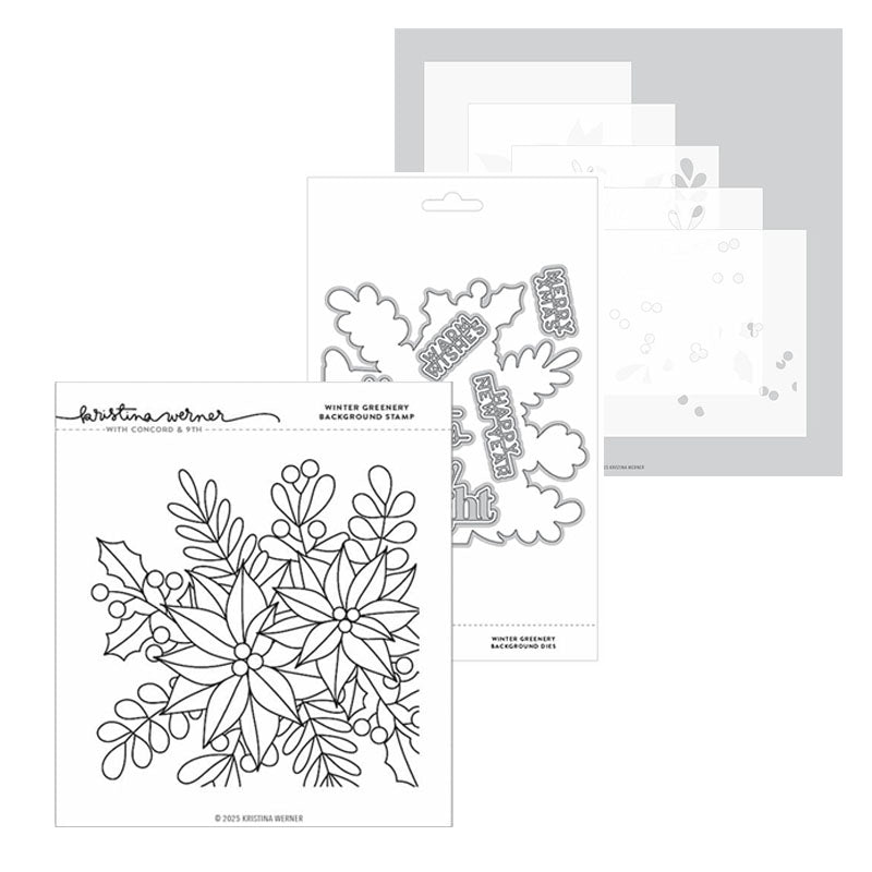 Concord & 9th 3pc Winter Greenery Background