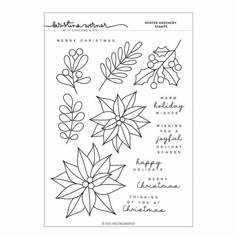 Concord & 9th Clear Stamps Winter Greenery