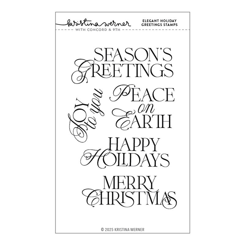 Concord & 9th Clear Stamps Elegant Holiday Greetings
