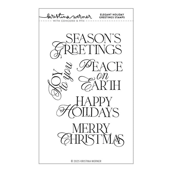 Concord & 9th Clear Stamps Elegant Holiday Greetings
