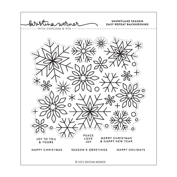 Concord & 9th Clear Stamps Snowflake Season Easy Repeat Background