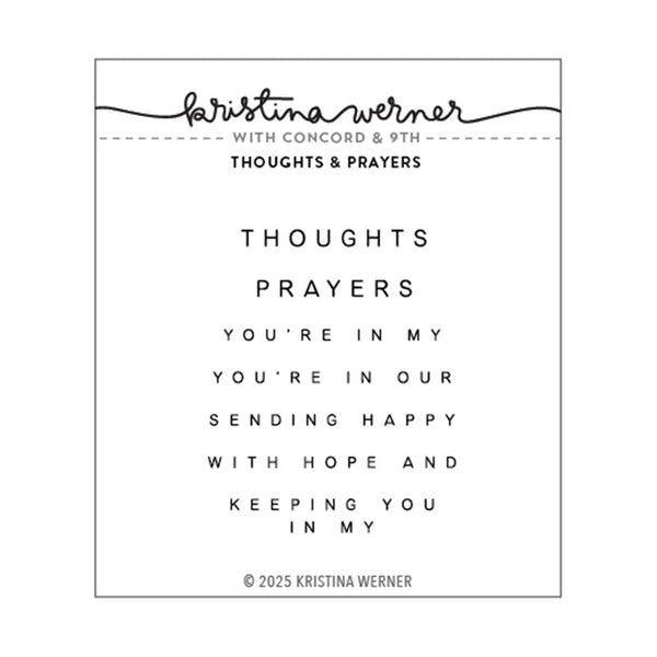 Concord & 9th Clear Stamps Thoughts And Prayers