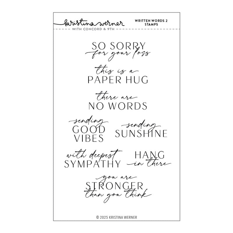 Concord & 9th Clear Stamps Written Words 2