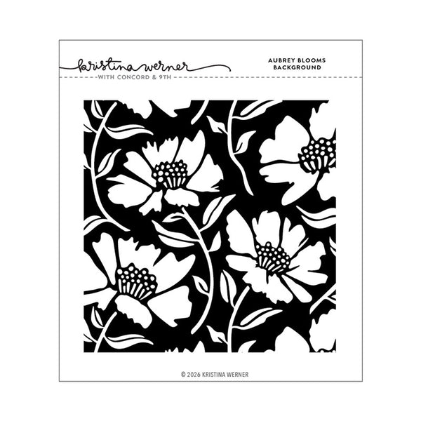 Concord & 9th Clear Stamps Aubrey Blooms Background