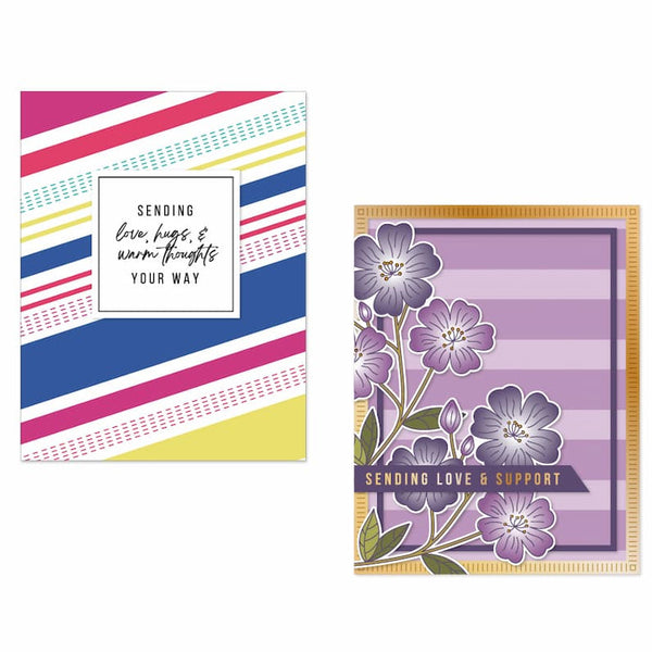 Concord & 9th Clear Stamps Bold Stripes Greetings