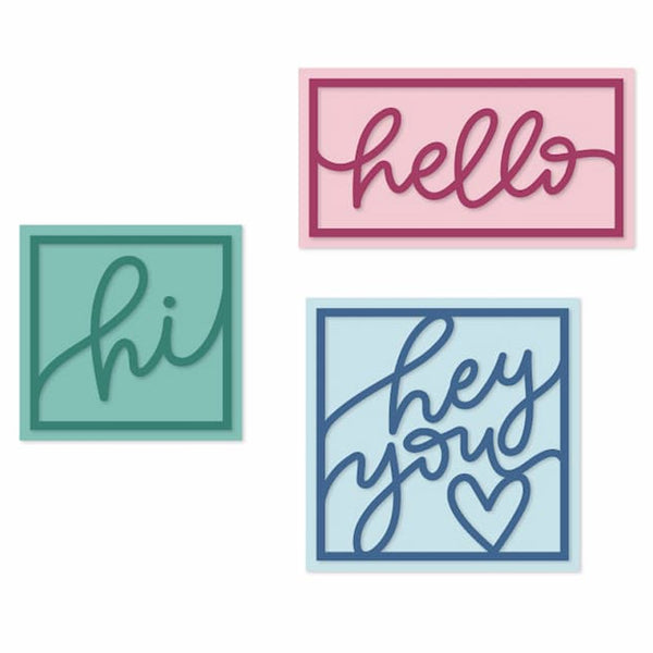 Concord & 9th Dies Framed Script Hellos