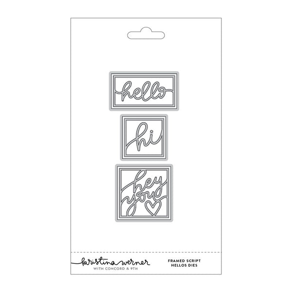 Concord & 9th Dies Framed Script Hellos