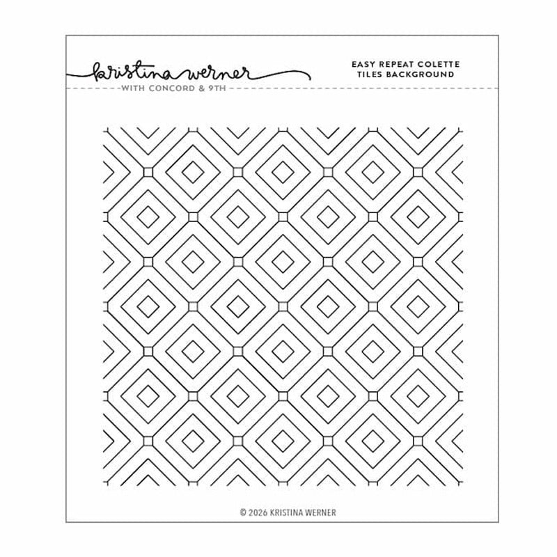 Concord & 9th Clear Stamps Easy Repeat Colette Tile Background