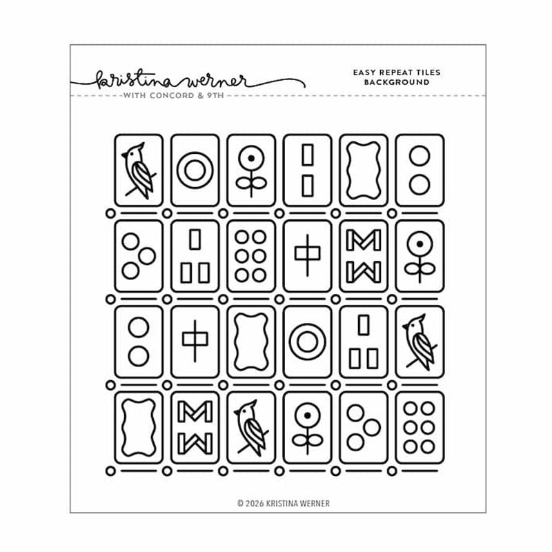 Concord & 9th Clear Stamps Easy Repeat Tiles Background