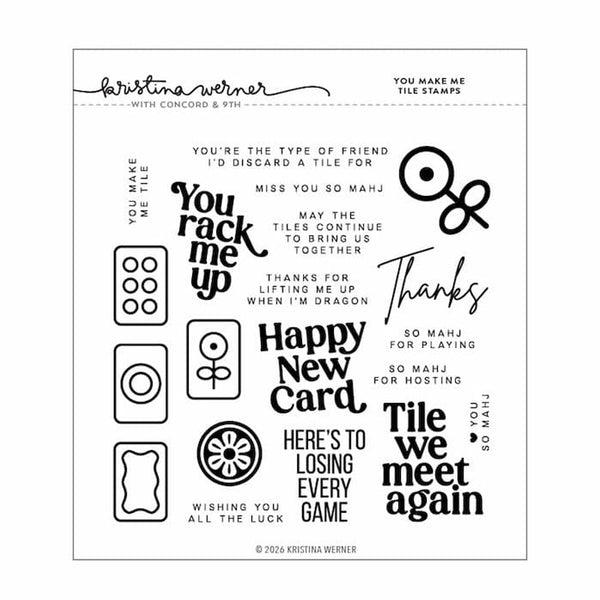 Concord & 9th Clear Stamps You Make Me Tile